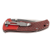 Couteau pliant Herbertz 589412 manche en G10 rouge texture antidérapante 11,7cm + étui