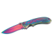 Couteau pliant Herbertz 577910 manche en acier inox avec revêtement titane arc-en-ciel 10cm