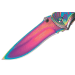 Couteau pliant Herbertz 577910 manche en acier inox avec revêtement titane arc-en-ciel 10cm