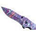Couteau pliant Herbertz 590610 manche aluminium psychédélique multicolore 10,5cm