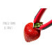 Équeuteur de fraises OXO rouge à pince en inox