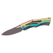 Couteau pliant Herbertz 579312 manche squelette à trois couches d'acier inox multicolore 12cm 