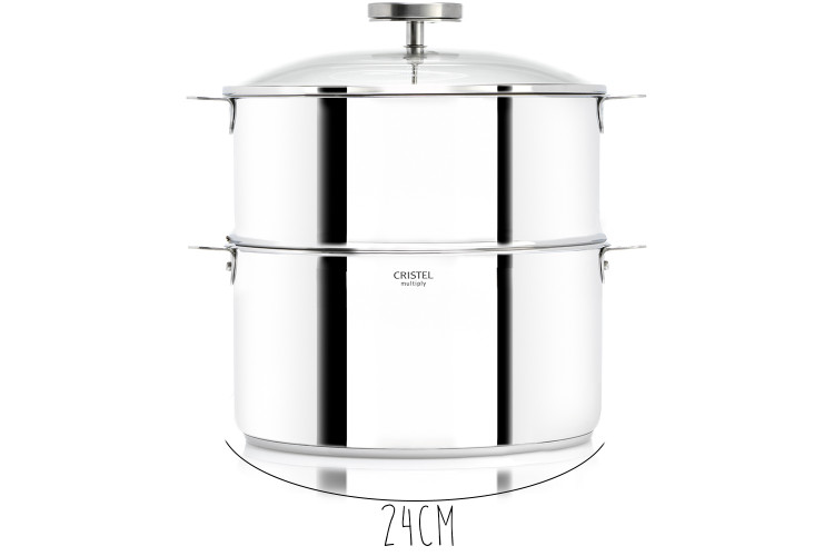 Cuiseur Cristel Biome diam&egrave;tre 24cm cuisson saine