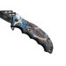 Couteau pliant Herbertz 594812 lame ajourée et manche ergonomique alu motif faucheuse 12cm