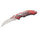Couteau pliant Herbertz 592512 lame semi-dentée manche alu motif squelette cybernétique 11,5cm