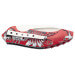 Couteau pliant Herbertz 592512 lame semi-dentée manche alu motif squelette cybernétique 11,5cm