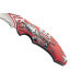 Couteau pliant Herbertz 592512 lame semi-dentée manche alu motif squelette cybernétique 11,5cm