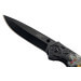 Couteau pliant Herbertz 594712 manche en aluminium noir avec motif dragon d'Asie 12cm