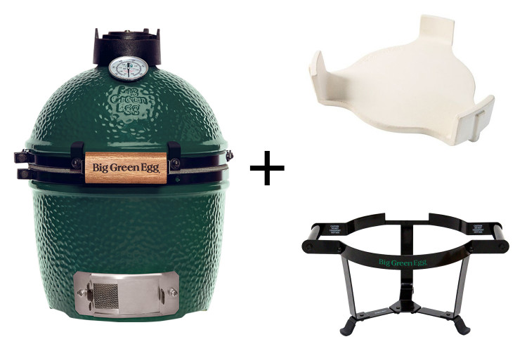 Pack Big Green Egg Mini barbecue + convEGGtor + berceau panier