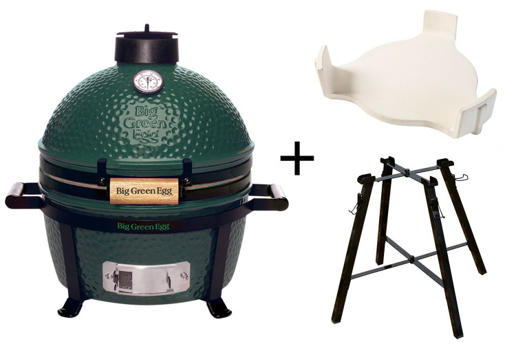 Pack Big Green Egg MiniMax barbecue + convEGGtor + berceau sur&eacute;l&eacute;vateur