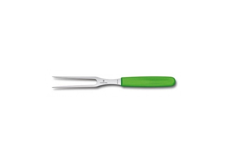 Fourchette &agrave; d&eacute;couper manche vert lame inox 15cm Victorinox