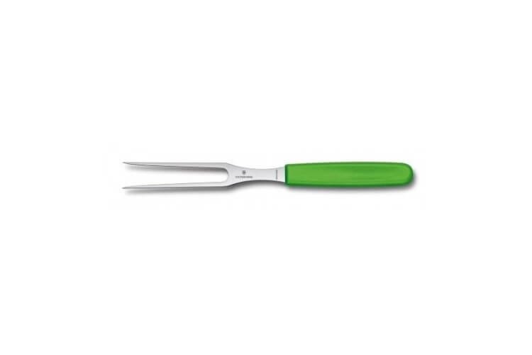 Fourchette à découper manche vert lame inox 15cm Victorinox