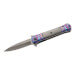 Couteau pliant Herbertz 590912 manche inox imprimé multicolore 11,5cm + étui