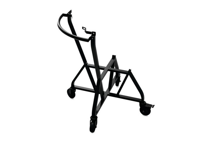 Chariot &agrave; roulettes avec poign&eacute;e int&eacute;gr&eacute;e pour barbecue Big Green Egg Medium