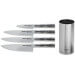 Bloc de 4 couteaux Samura Bamboo tout inox AUS8 : Office + Universel + Trancher + Chef