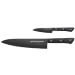 Coffret de 2 couteaux Samura Shadow revêtement antiadhésif : Office + Chef