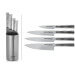 Bloc de 4 couteaux Samura Bamboo tout inox AUS8 : Office + Universel + Trancher + Chef