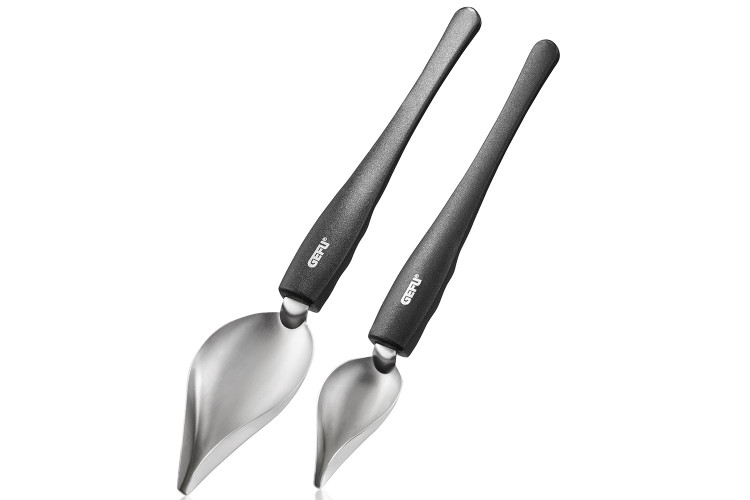 Set de 2 cuill&egrave;res &agrave; d&eacute;corer Gefu Kulinari en acier inoxydable
