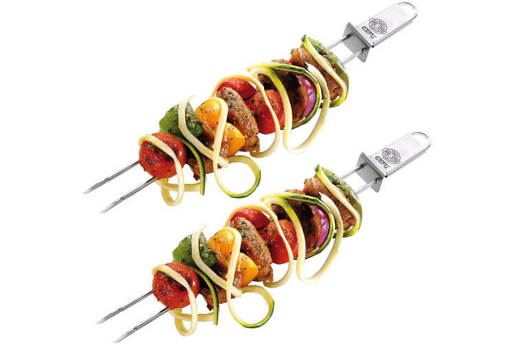 Set de 2 piques à brochettes doubles Gefu Twinco en acier inoxydable