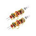 Set de 2 piques à brochettes doubles Gefu Twinco en acier inoxydable