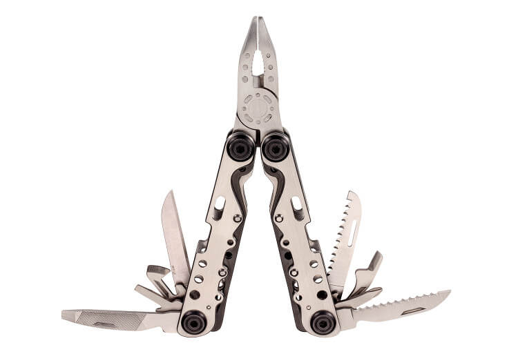 Pince multifonction Herbertz 571300 tout inox 9 pièces manche ajouré 10,5cm + étui nylon