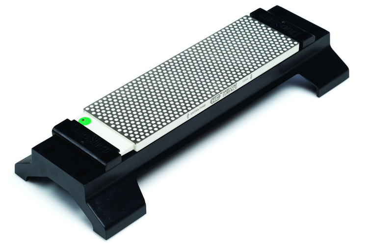 Pierre &agrave; aiguiser diamant DMT Duo Sharp Hardcoat &agrave; grain 600/1200 + socle antid&eacute;rapant