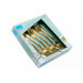 Coffret de 6 fourchettes dessert Amefa Austin inox revêtement coloré