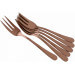 Coffret de 6 fourchettes dessert Amefa Austin inox revêtement coloré