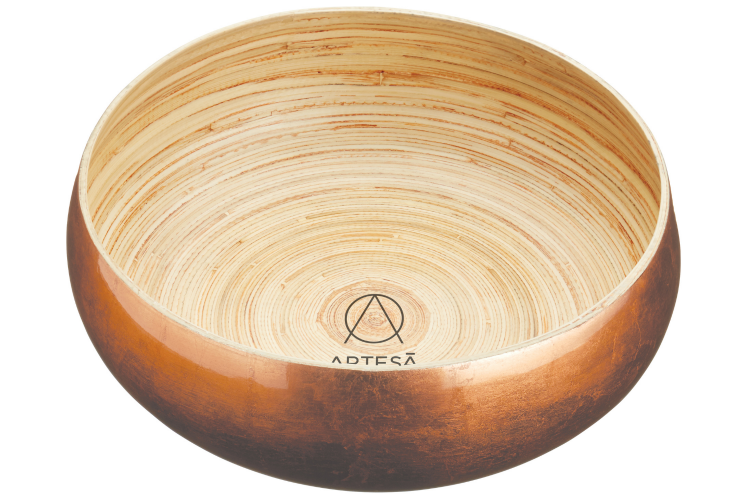 Saladier Artesa en bambou cuivr&eacute; &Oslash;26cm