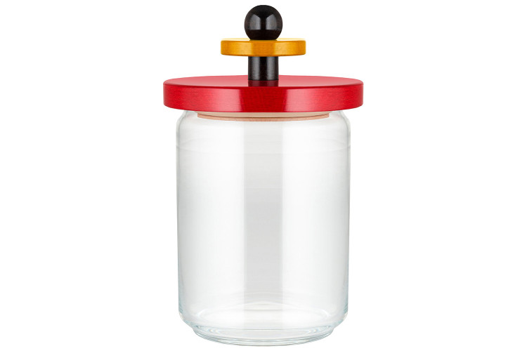 Bocal herm&eacute;tique Alessi 100 Values Collection rouge design par Ettore Sottsass
