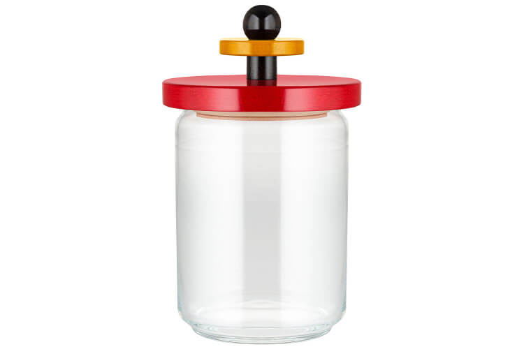 Bocal hermétique Alessi 100 Values Collection rouge design par Ettore Sottsass