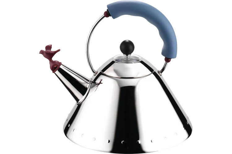Bouilloire induction Alessi Oisillon en inox 18/10 design par Michael Graves