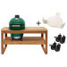 Pack Big Green Egg Large barbecue + table eucalyptus + convEGGtor + berceau de table + 4 roulettes