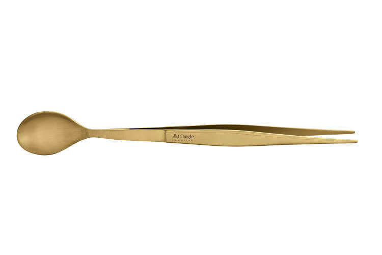 Pince à dresser avec cuillère intégrée Triangle inox 17cm