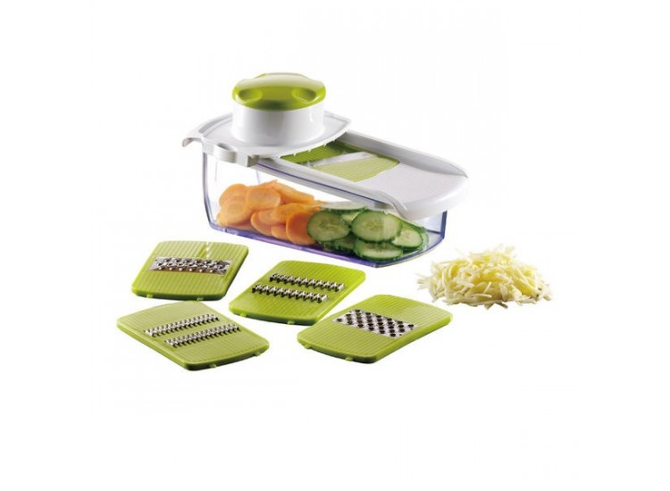 Mandoline 5 lames + bac de r&eacute;cup&eacute;ration Kitchen Artist