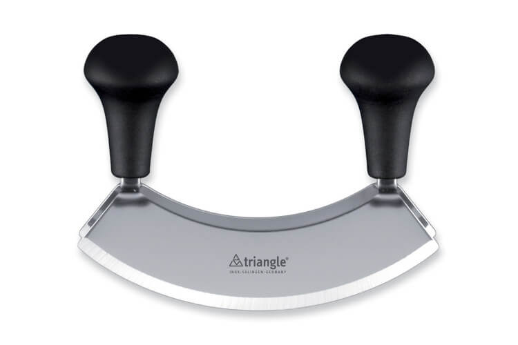 Hachoir berçoir Triangle double lame lame inox - 3 tailles
