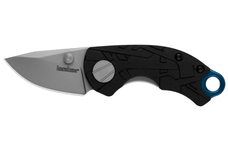 Couteau pliant Kershaw Afftereffect KS.1180 manche en nylon/fibre de verre noir motif angulaire 7,6cm