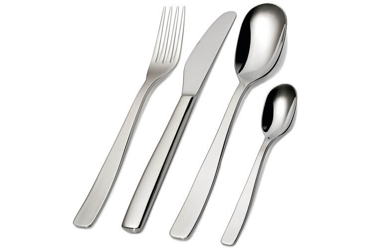 Ménagère 24 couverts Alessi Knifeforkspoon acier inox 18/10 design par Jasper Morrison