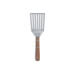 Spatule ajourée coudée large Triangle manche en bois de cerisier