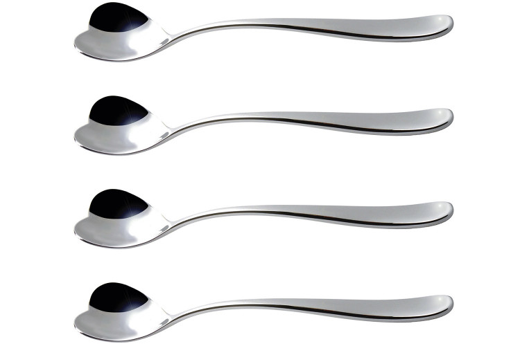 Set de 4 cuill&egrave;res &agrave; glace c&oelig;ur Alessi Big Love 17cm acier inox 18/10 design par Miriam Mirri