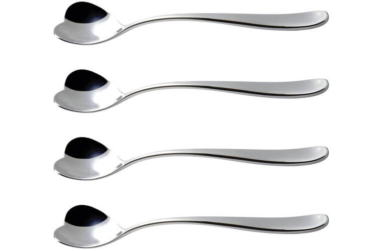 Set de 4 cuillères à glace cœur Alessi Big Love 17cm acier inox 18/10 design par Miriam Mirri