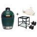 Pack Big Green Egg Medium barbecue + convEGGtor + table modulaire + 4 roulettes