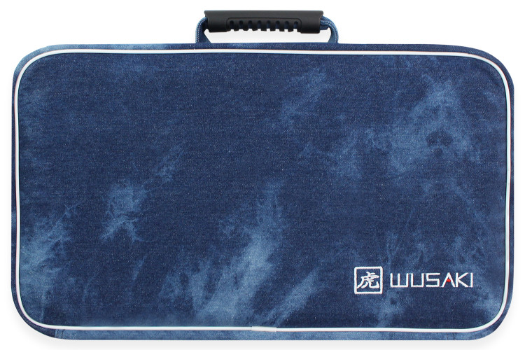 Mallette vide Wusaki bleu pour 21 couteaux et ustensiles + 1 grande poche de rangement