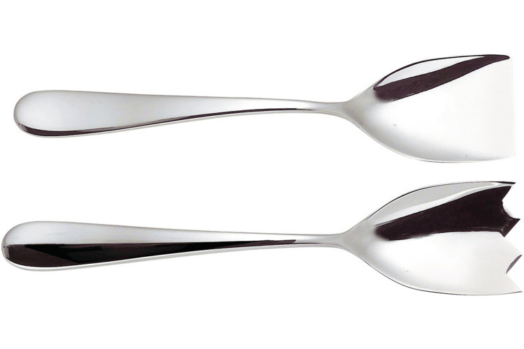 Couverts &agrave; salade Alessi Nuovo Milano 26cm inox 18/10 design par Ettore Sottsass