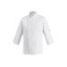 Veste de cuisine unisexe Egochef Cheap Air Plus blanche polyester et coton à manches longues