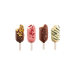 Set de 4 moules à glace Lékué Classic Creamy + pot à glace en silicone noir