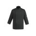 Veste de cuisine unisexe Egochef Cheap Air Plus noire polyester et coton à manches longues