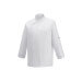 Veste de cuisine unisexe Egochef Ottavio Air Plus blanche 100% microfibre à manches longues