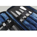 Mallette vide Wusaki bleu pour 21 couteaux et ustensiles + 1 grande poche de rangement