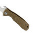 Couteau pliant Honey Badger Hook Large 01HO037 lame crochet manche nylon / fibres de verre tan 11,7cm